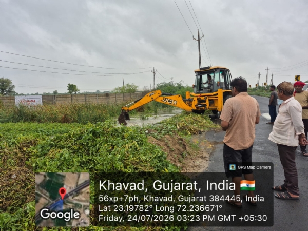 કડીના ડરણ અને ખાવડ ગામમાં ભારે વરસાદથી પાણી ભરાયા, સ્થળાંતરની જરૂર પડે તો તંત્રની તમામ તૈયારીઓ પૂર્ણ