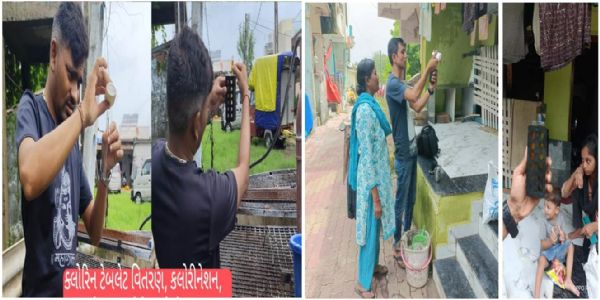 ડોર ટુ ડોર કુલ 15,511 ક્લોરીન ટેબ્લેટનું વિસ્તરણ અને 566 જેટલા તાવ, ઝાડા-ઉલટી, શરદી-ખાંસી સહિતના કેસો નોંધાયા