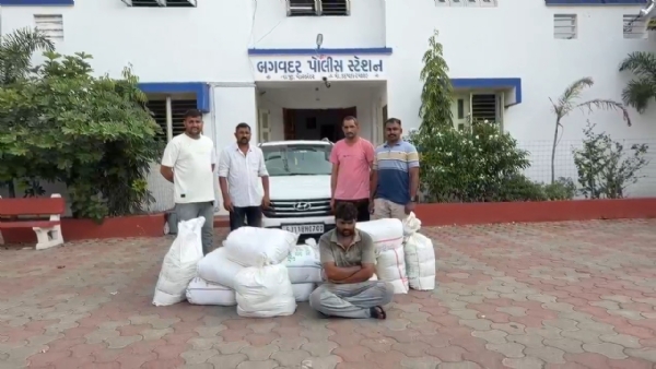 બગવદર પોલીસે કારમાંથી 600 લીટર દે શી દારૂનો જથ્થો ઝડપી પાડયો. બગવદર પોલીસે કારમાંથી 600 લીટર દે શી દારૂનો જથ્થો ઝડપી પાડયો.