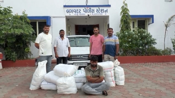 બગવદર પોલીસે કારમાંથી 600 લીટર દે શી દારૂનો જથ્થો ઝડપી પાડયો. બગવદર પોલીસે કારમાંથી 600 લીટર દે શી દારૂનો જથ્થો ઝડપી પાડયો.