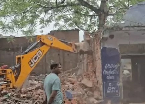 Demolition of over 50 properties begins near Modi Stadium in Motera, Ahmedabad