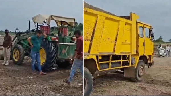 ગેરકાયદે રેતી નો સંગ્રહ