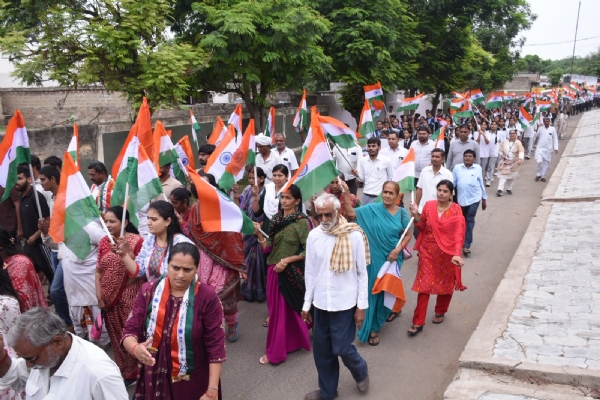 વરસામેડી ખાતે યોજાઈ તિરંગા યાત્રા