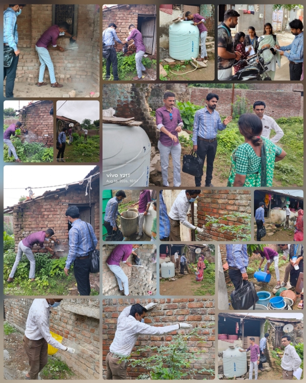 આરોગ્ય વિભાગ દ્વારા કરવામાં આવેલ કામગીરી