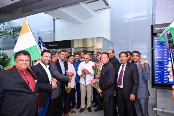 Gujarat delegation led by Chief Minister Bhupendra Patel reached San Francisco on Monday