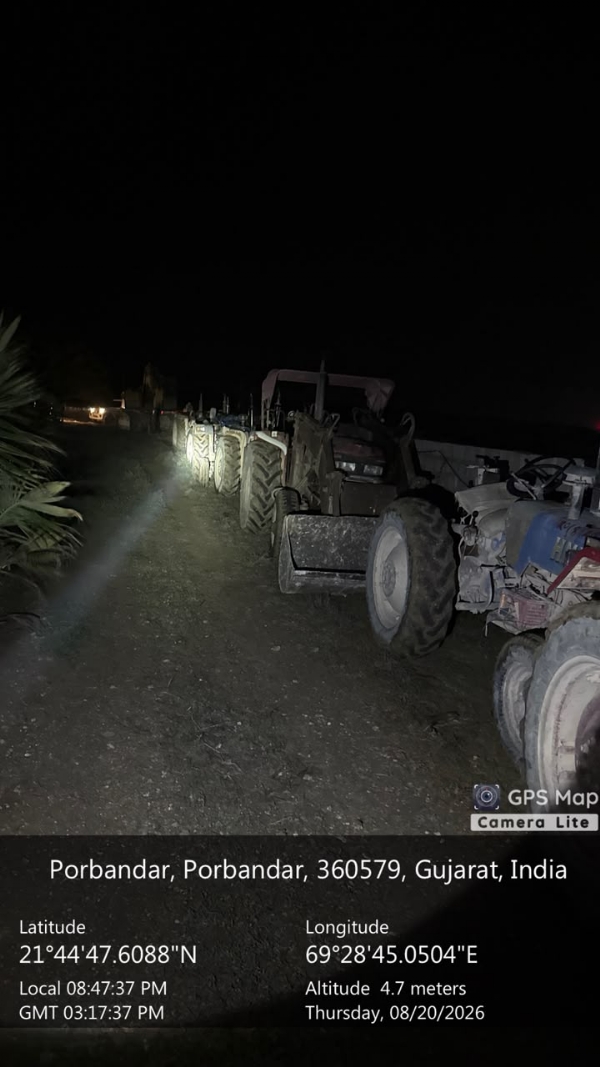રાતડીમાં  ગેરકાયદે ખનન  પર ખાણ-ખનીજ વિભાગનો દરોડો.