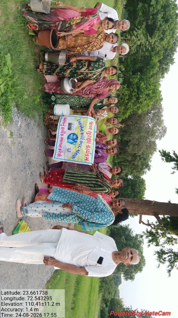 સદુથલા ગામે સ્વાધ્યાય પરિવાર દ્વારા ‘એક પેડ મા કે નામ’ અંતર્ગત વૃક્ષારોપણ