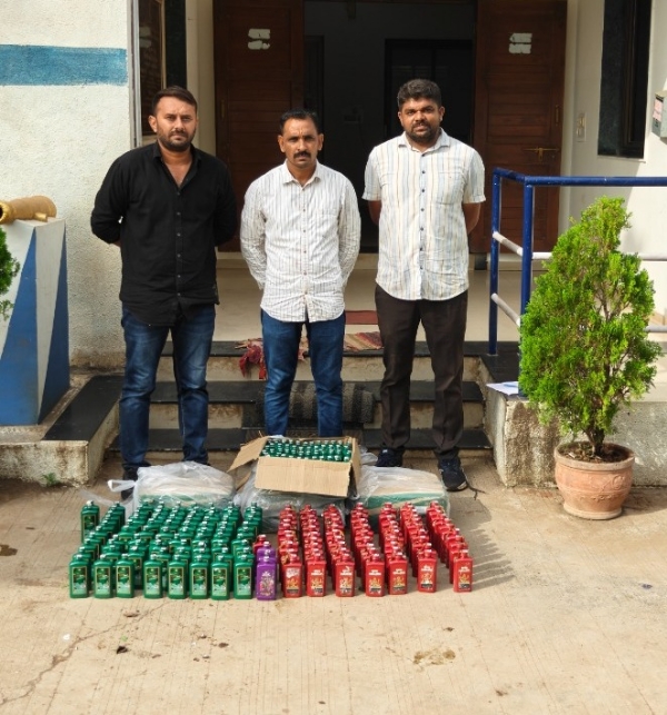 પકડવામાં આવેલ દારૂનો જથ્થો