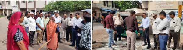 મ્યુનિસિપલ કમિશનરનું સરપ્રાઈઝ ચેકીંગ