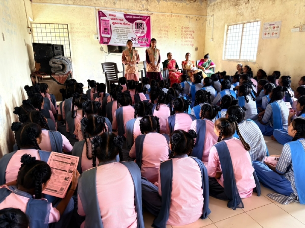 camp was organized among students on women and child safety through 181 and 1098 Child Helpline.