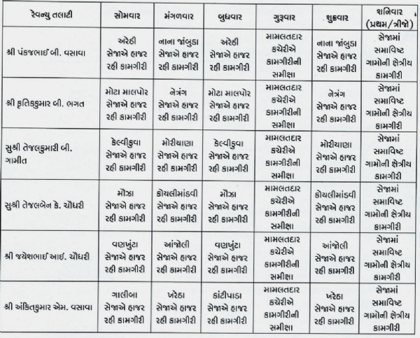નેત્રંગમાં તલાટીઓ હવે ગામમાં બેસીને કામગીરી કરશે