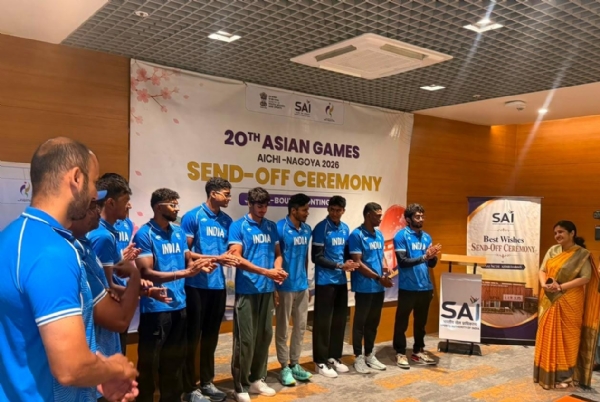 20th Asian Games Indian swimming team sent off from SAI NCOE Ahmedabad