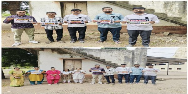 પડતર પ્રશ્નો અને ન્યાયસંગત માંગણીઓના સમર્થનમાં ગ્રામસેવકોનો કાળી પટ્ટી ધારણ કરી વિરોધ