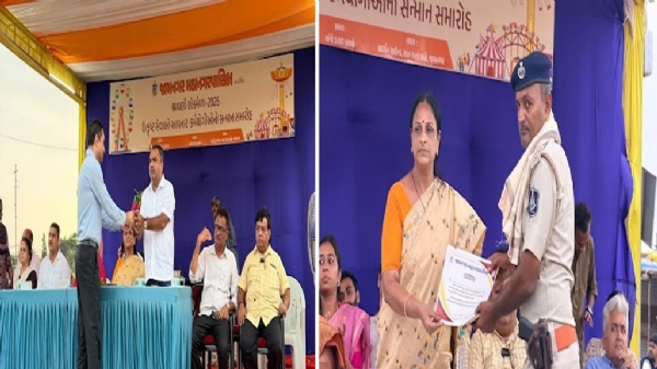 લોકમેળાના કર્મચારીઓ નું સન્માન