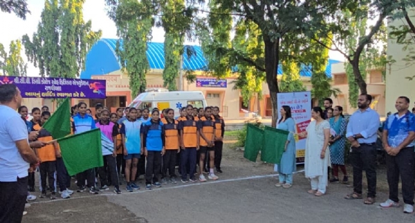 Red Run Marathon held in Narmada to create public awareness about HIV AIDS Red Run Marathon held in Narmada to create public awareness about HIV AIDS
