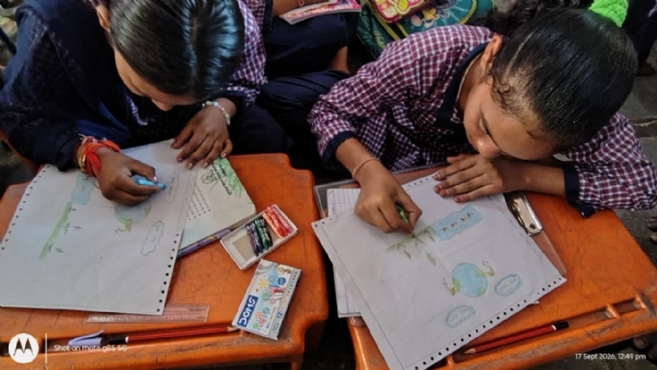Drawing and elocution competition organized in schools of Narmada district under ‘Seva Sankalp Abhiyan-2026’