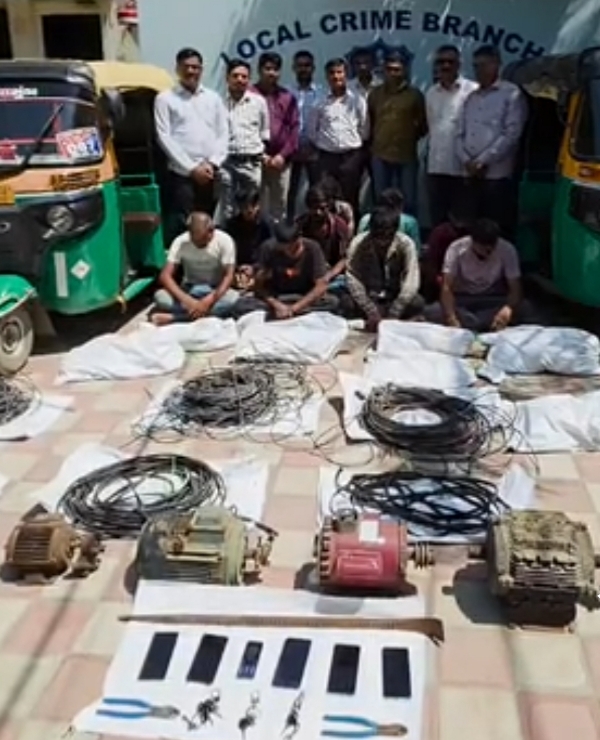 પાટણમાં કેબલ ચોરી ગેંગનો પર્દાફાશ, 10 ઝડપાયા