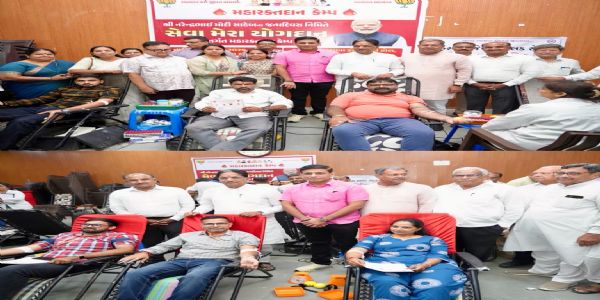 મહેસાણામાં સેવા સંકલ્પ અભિયાન અંતર્ગત મહા રક્તદાન શિબિર યોજાઈ