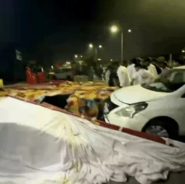 Car Crash Collapses ABVP Event Stage
