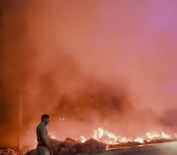 Massive Fire in Plastic Waste