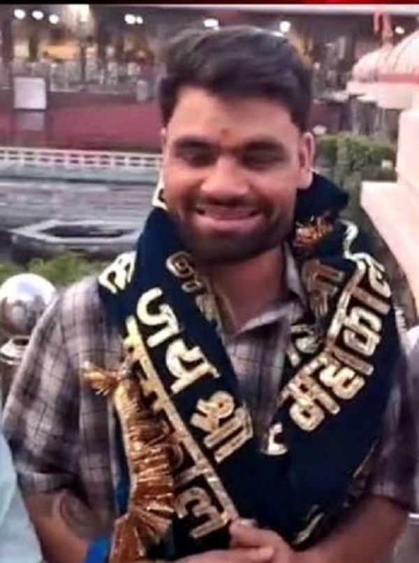 ક્રિકેટર રિંકુ સિંહે મહાકાલના દર્શન કર્યા